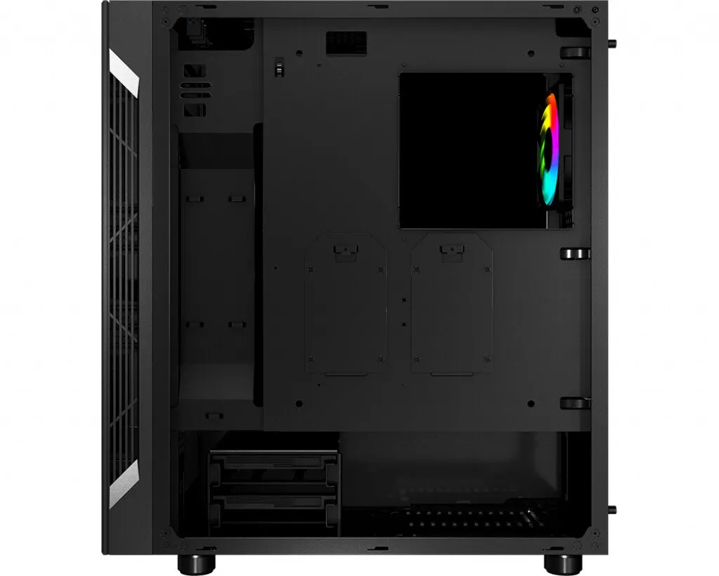 MSI MAG VAMPIRIC 010 Mid Tower Gaming Computer Case 'Black, 1x 120mm ARGB Fan, Mystic Light Sync, Tempered Glass Panel, ATX, mATX, mini-ITX'