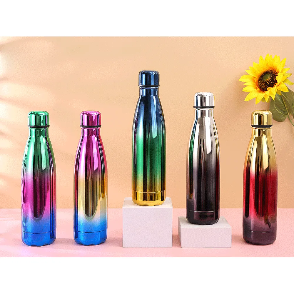 Multi Shiny Shade Steel Water-Bottle.(500mL)