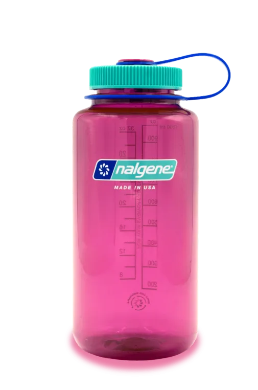 Nalgene Wide Mouth Tritan Plastic Water Bottle, 32 Ounce