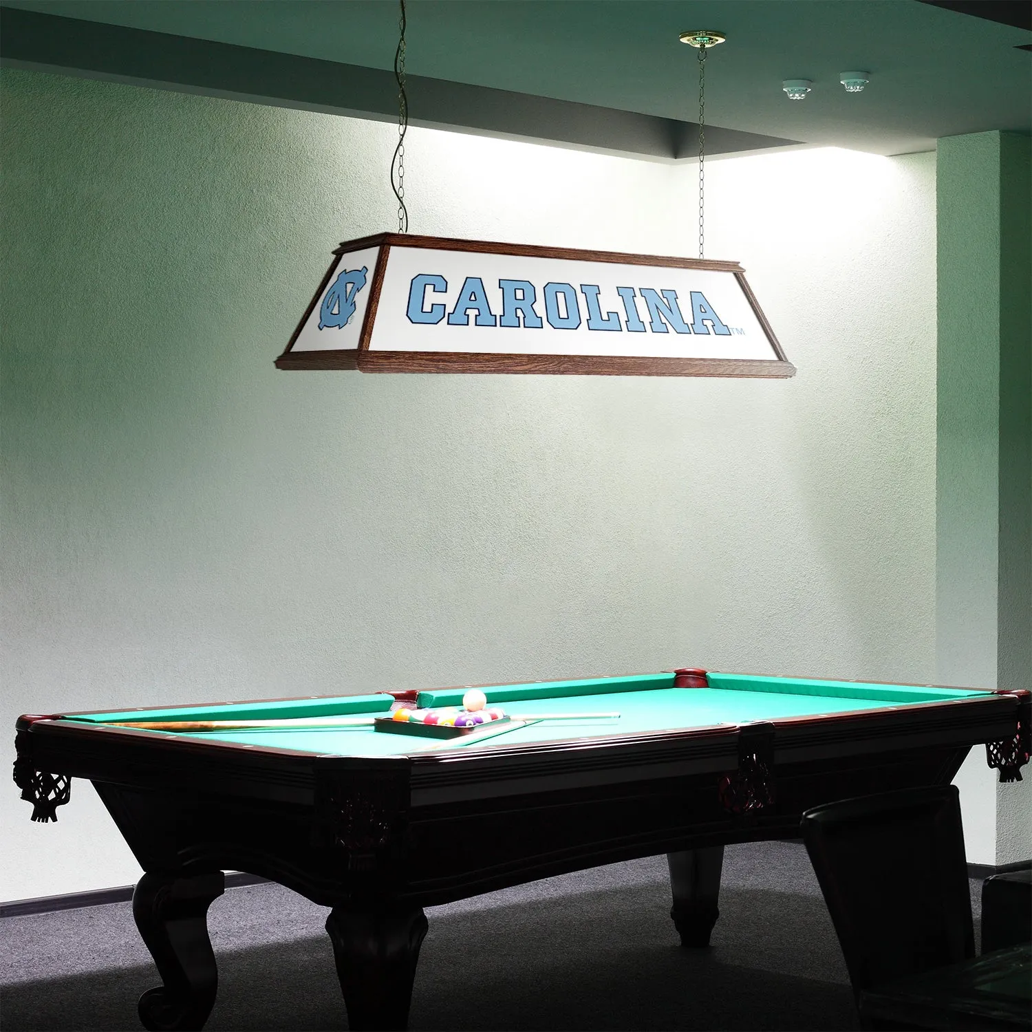 North Carolina Tar Heels: Premium Wood Pool Table Light White