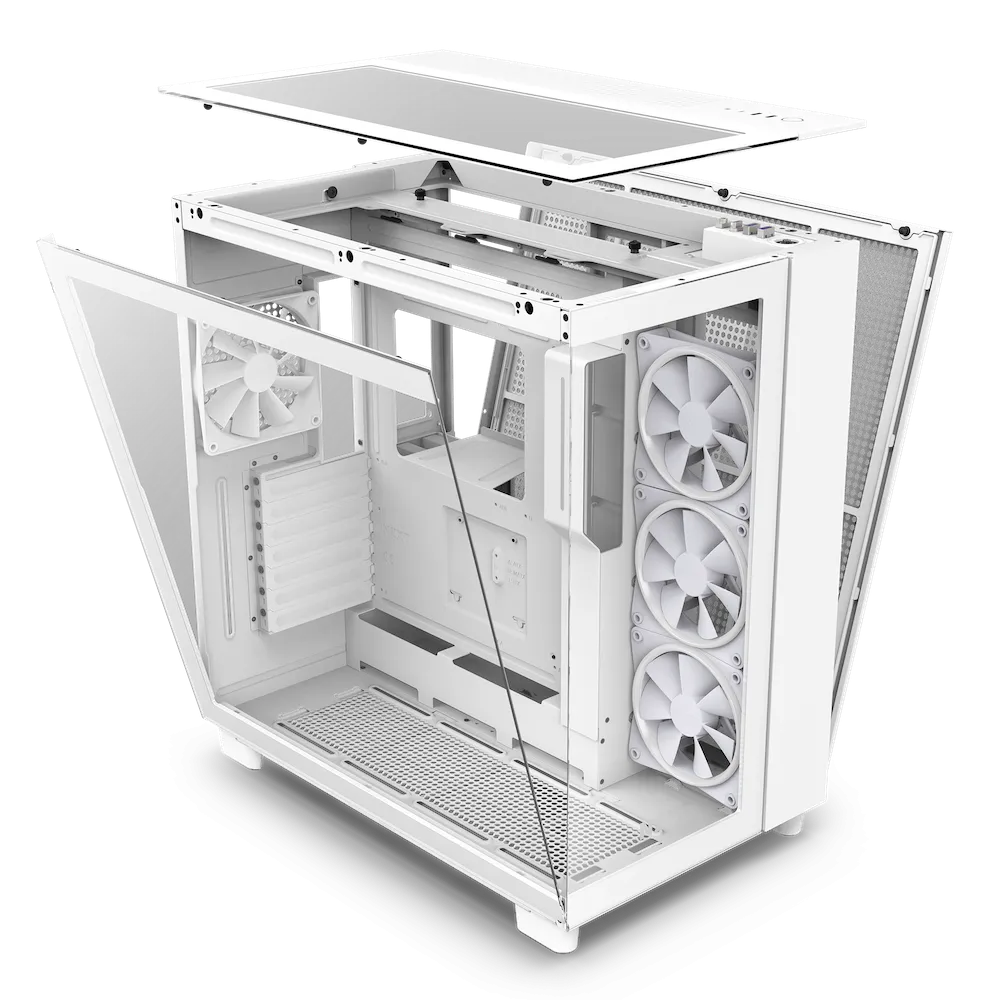 【NZXT 2024 聖誕跨年優惠】NZXT H9 ELITE Matte White 啞光白色 ARGB Tempered Glass ATX Case CM-H91EW-01