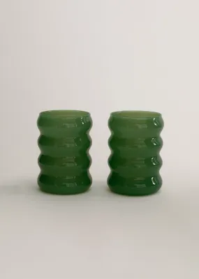 Opaque Ripple Cup (Set of Two) — Jade