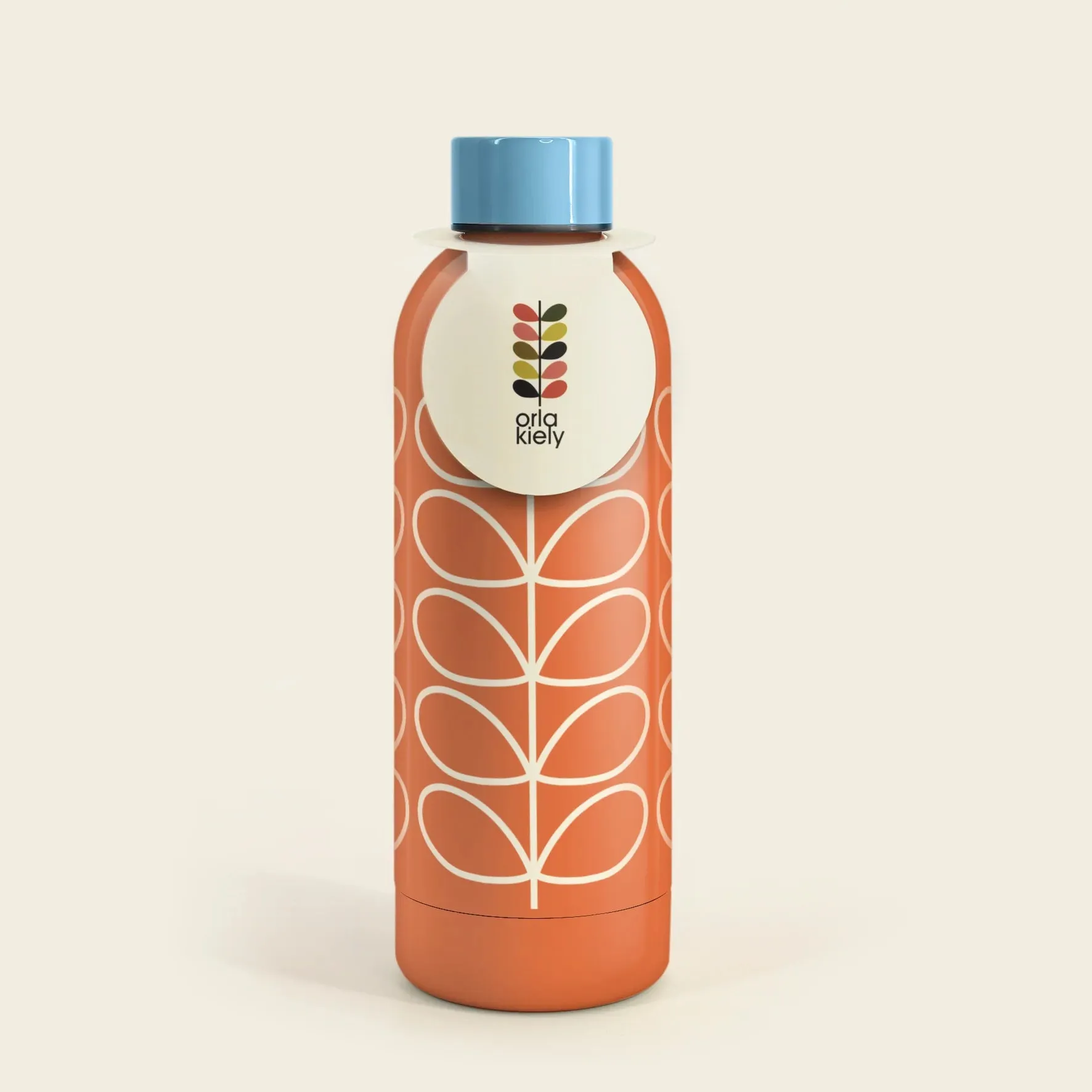 Orla Kiely Linear Stem Stainless Steel Water Bottle