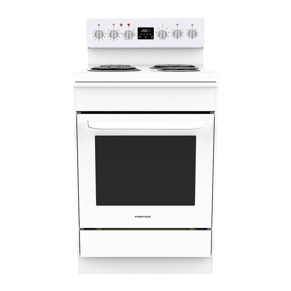 Parmco 600mm White Freestanding 8 Function Stove with Coil Cooktop FS60WR8