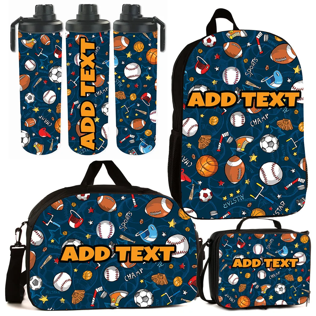 Personalized Backpacks, Lunch Bags, Duffel Bags, or Water Bottles with Full-Color - All-Star Sports