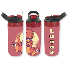 Personalized Kids' 12oz Double Walled Stainless Steel Bottle - Dino Gamer