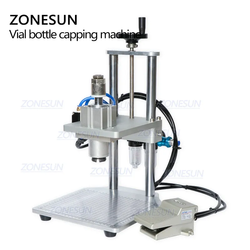 Pneumatic  Injectable Bottle Capper Aluminum Plastic Glass Vial Crimper Capping Machine