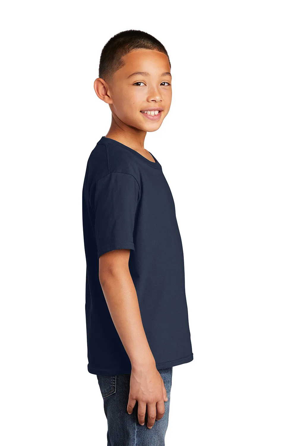 Port & Company Youth Fan Favorite Short Sleeve Crewneck T-Shirt - Deep Navy Blue