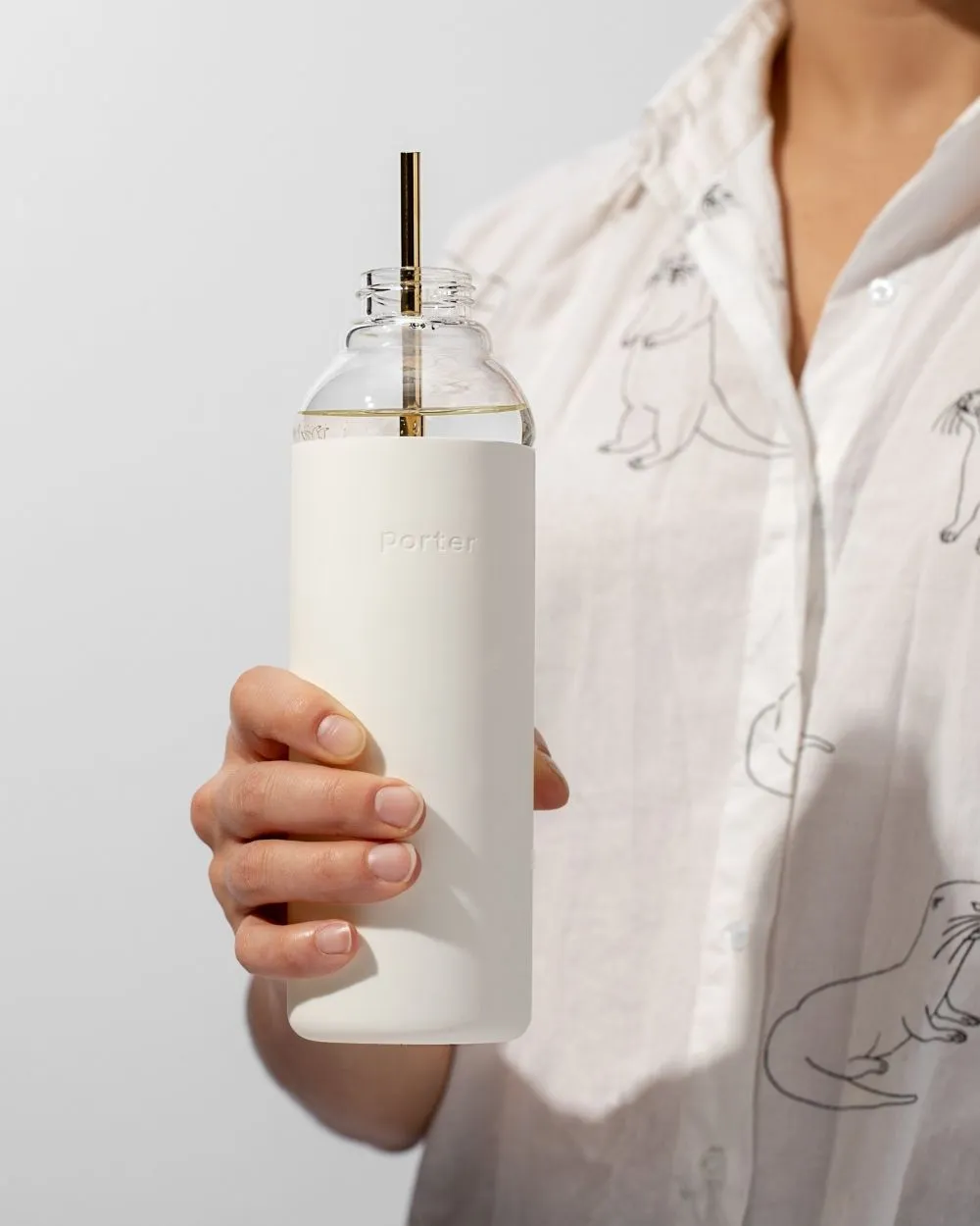 Porter Water Bottle - Cream