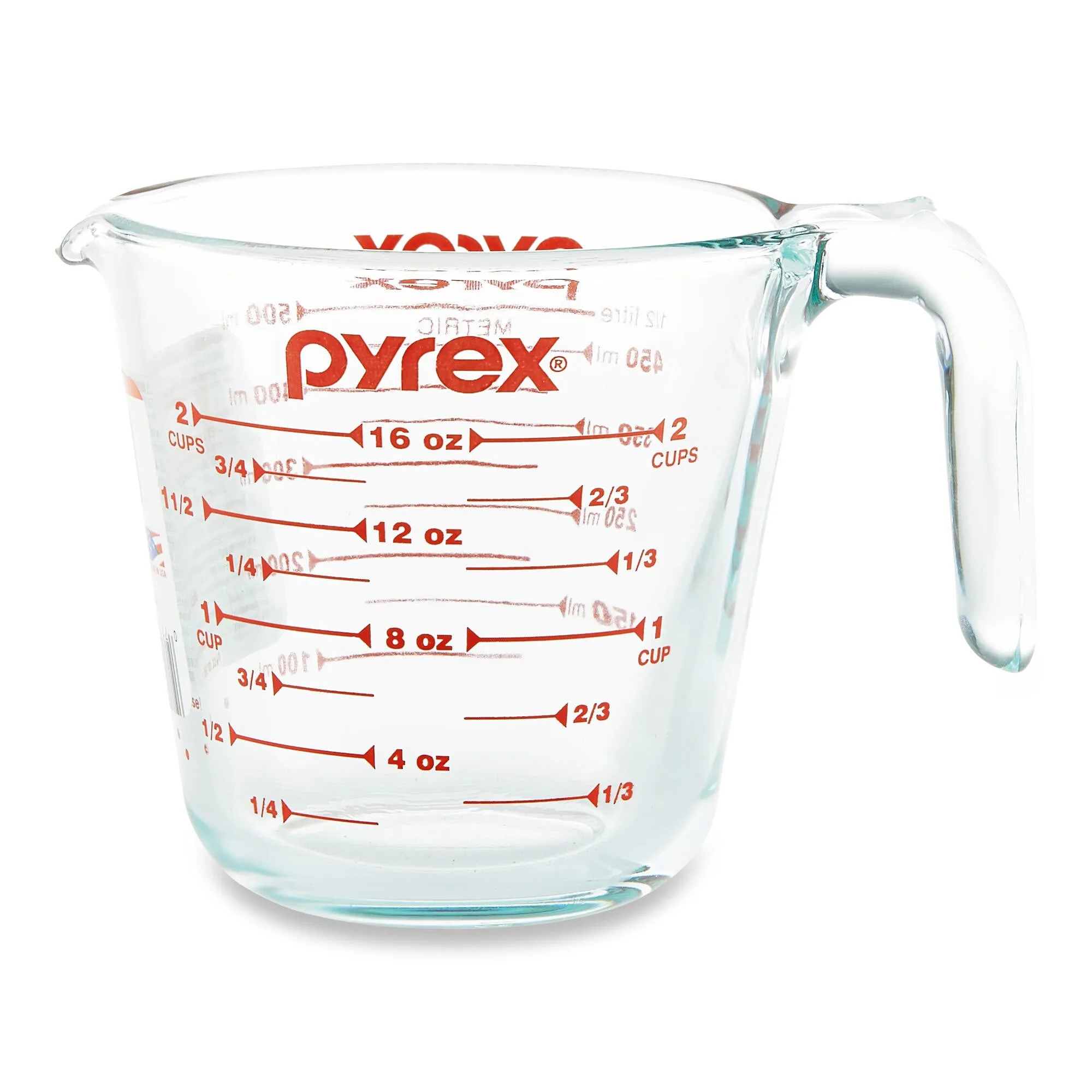 Pyrex 2-Glass Measuring Cup, Clear