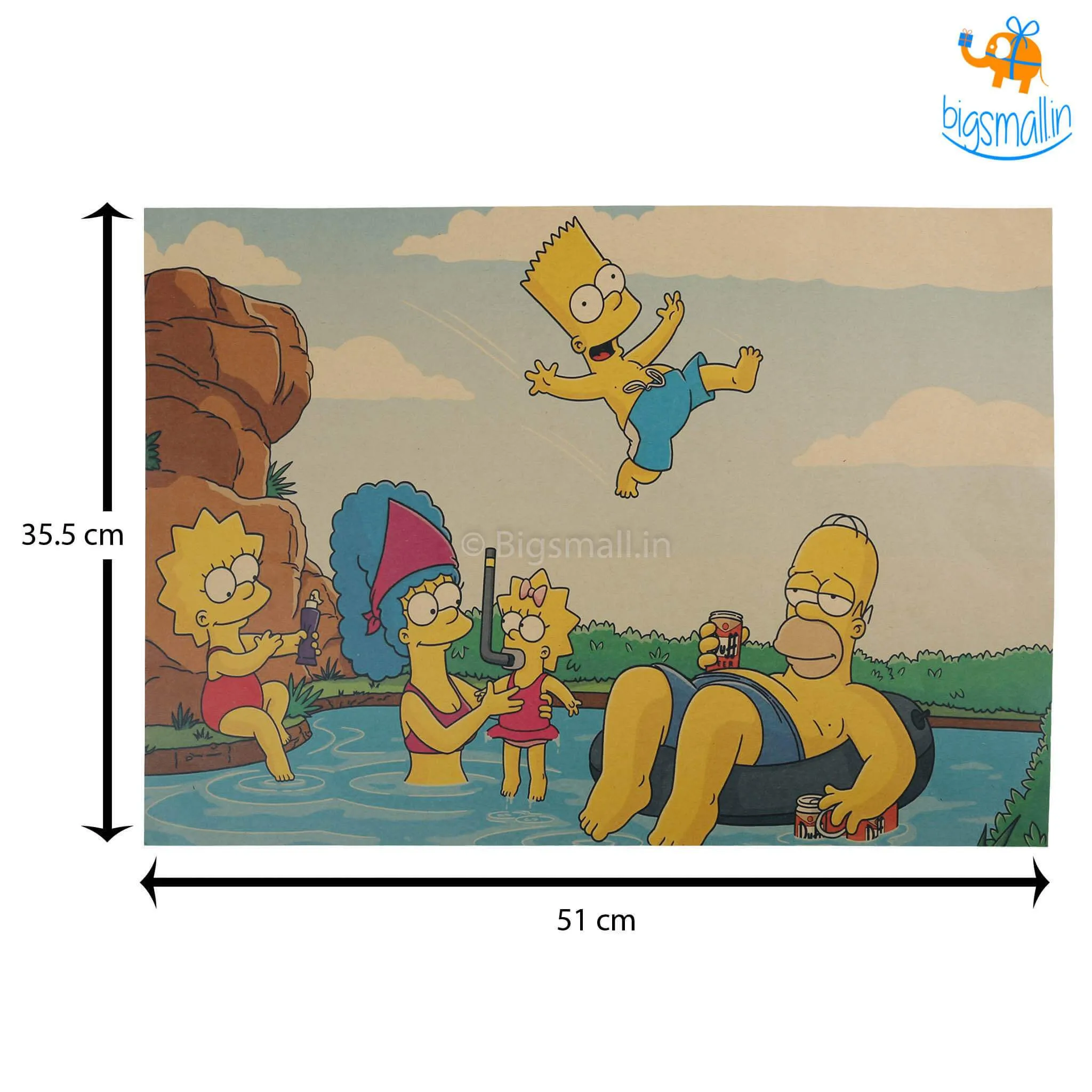 Simpsons Kraft Paper Poster