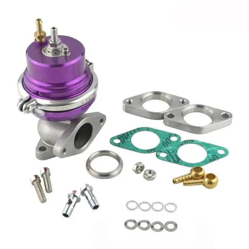 SPELAB 38mm 8 PSI External Turbo Exhaust Manifold Wastegate Blue / Purple