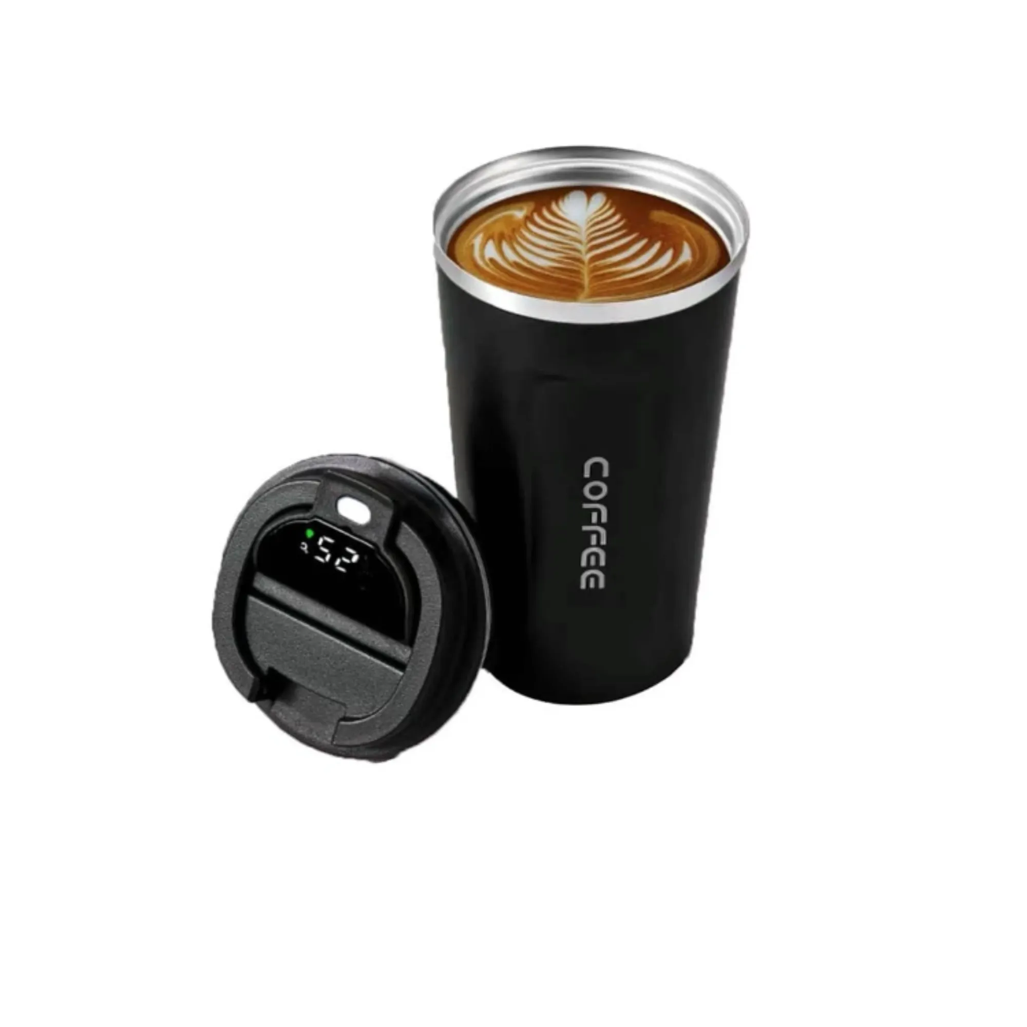 Stainless Steel Vacuum Travel Flask With Temperature Display Lid Xg-21