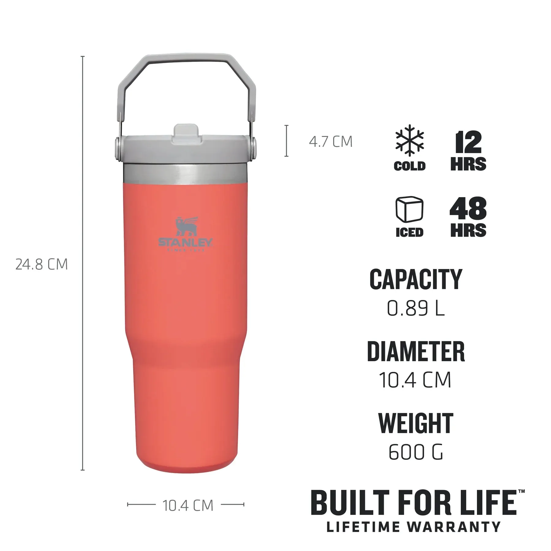 Stanley IceFlow Flip Straw Tumbler 0.89L Guava