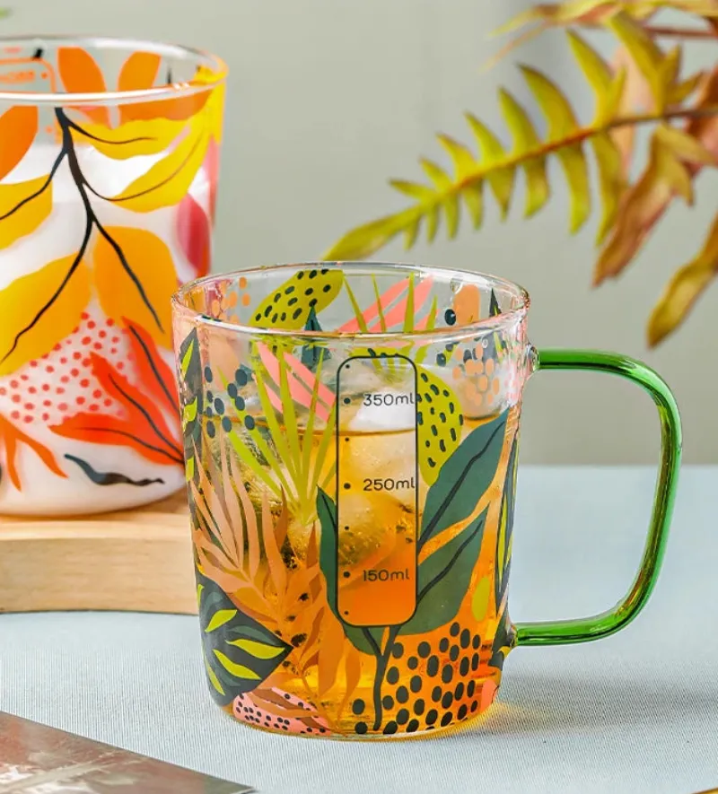 Summer Autumn Glass Mug & Measuring Cup