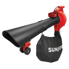 Sun Joe SBJ606E-GA-RED-RM 4-in-1 Electric Blower | 250 MPH | 14 Amp | Vacuum | Mulcher | Gutter Cleaner (Red) (Certified Refurbished)