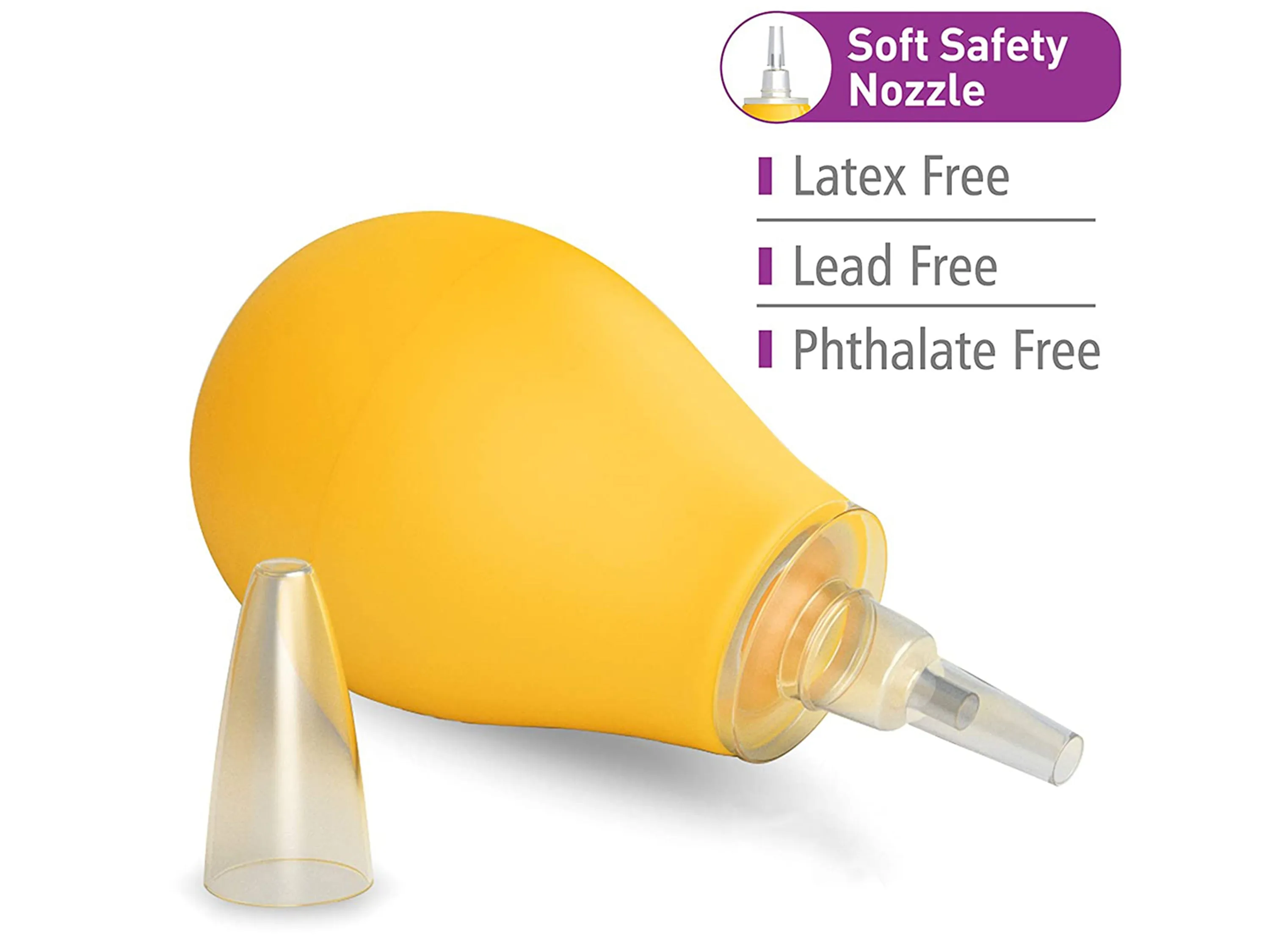 THE LITTLE LOOKERS Baby Nose Cleaner/Nasal Vacuum Sucker Mucus Snot Aspirator for Babies (Yellow, Pack of 1)