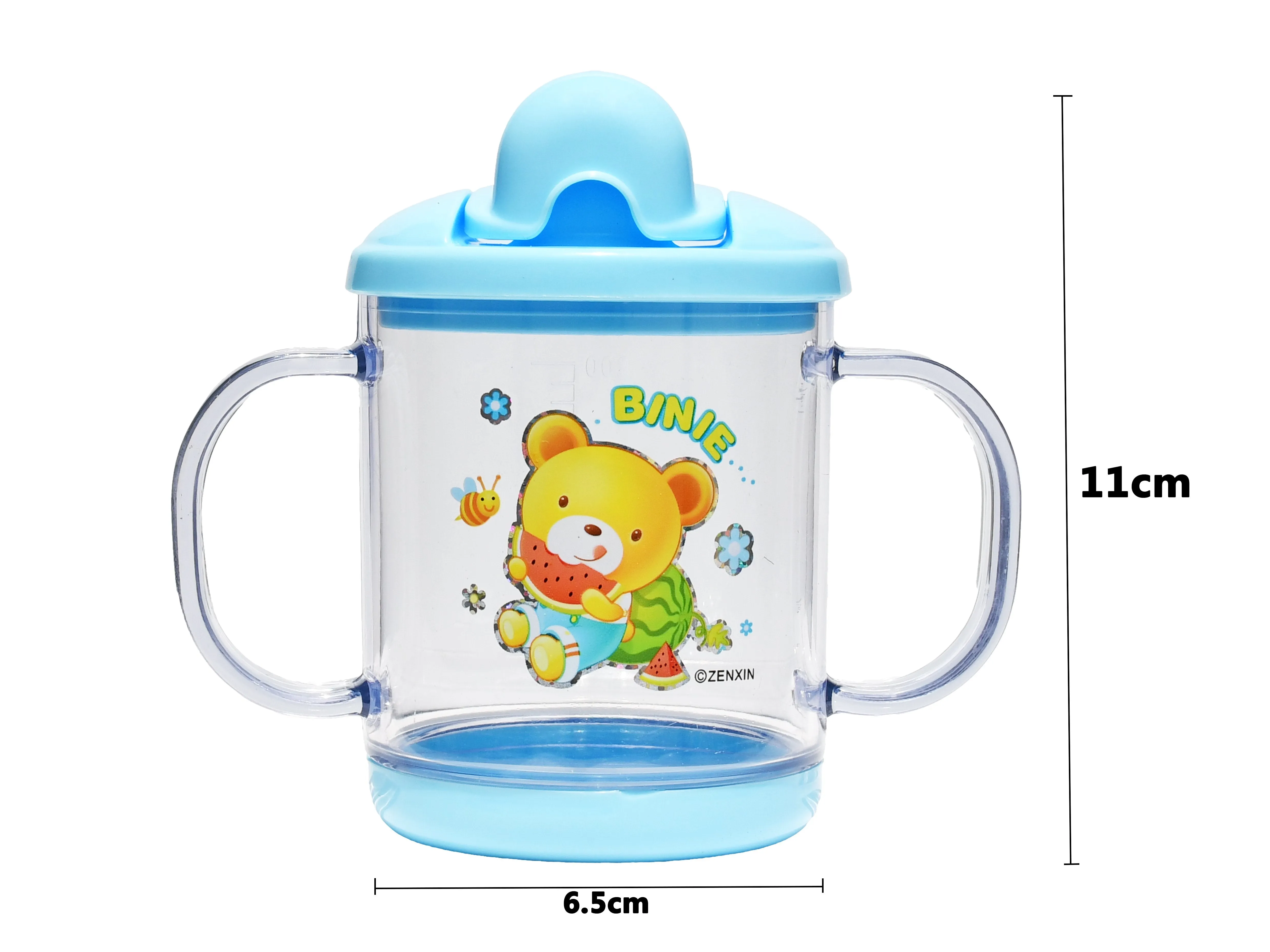 THE LITTLE LOOKERS Premium Quality Bpa Free Unbreakable Sippy Cup (Sipper Mugs for Kids/Children/Babies/Infants) Spout Infant PP/Glass Look Water/Juice Training Sipper Cup with Handles-200ml (Pack of 2)