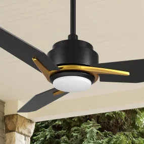 Tilbury Smart Outdoor Ceiling Fan with Dimmable LED Light Remote 48"