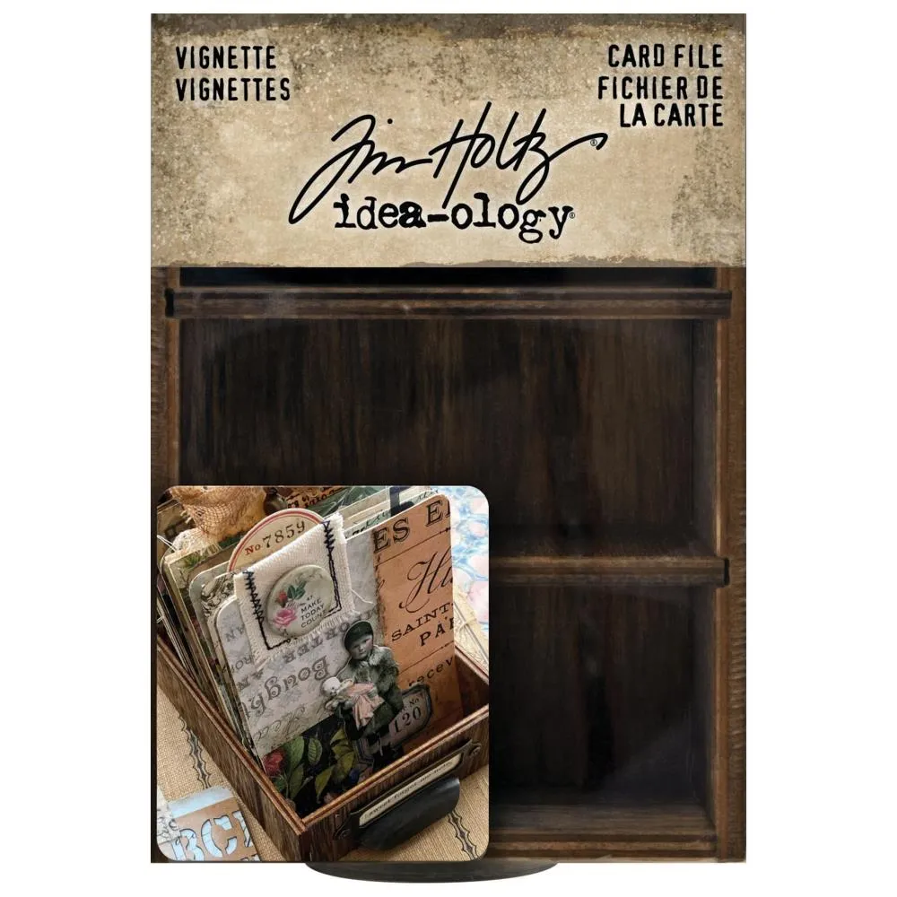 Tim Holtz Idea-Ology Wooden Vignette Card File