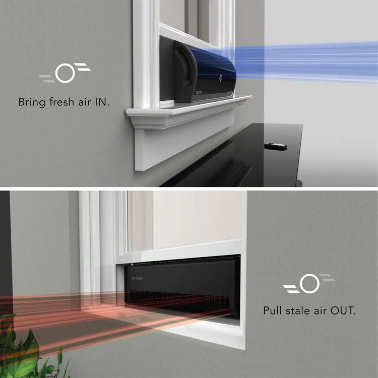 TRANSOM Window Fan with Reversible Exhaust Mode