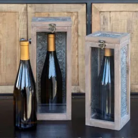 Wine bottle memory box