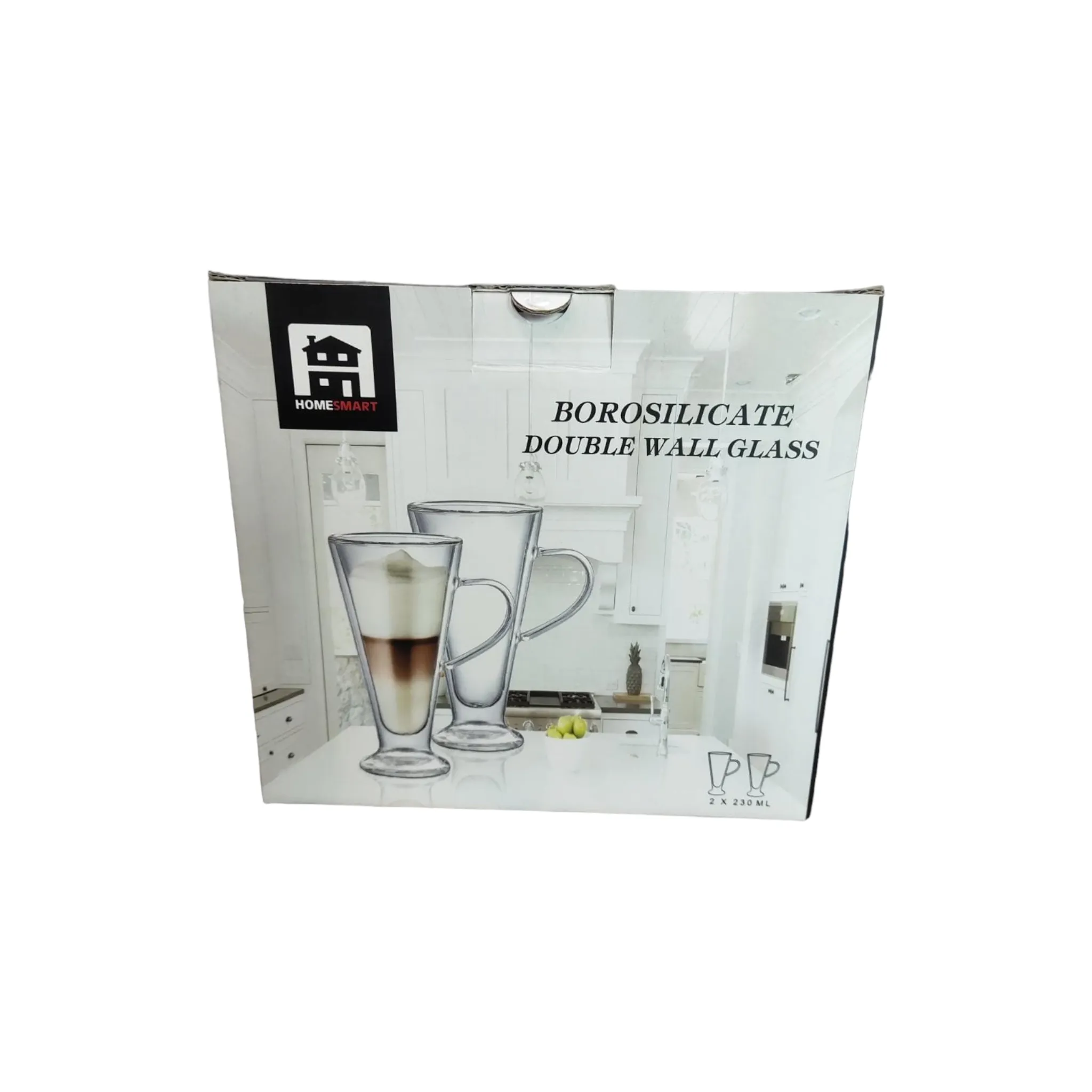 Winox Borosilicate Double Wall Café Latte Mug 230ml 2pc GL2705