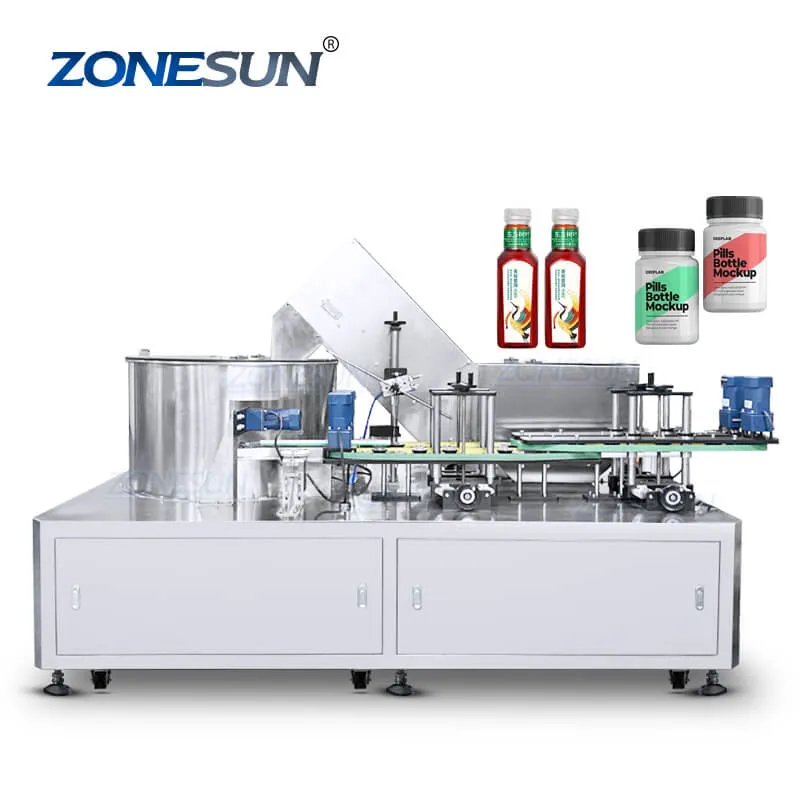 ZONESUN ZS-LP250 Full Automatic Square Round Rotary Plastic Irregular Bottle Sorter Unscrambler Turntable Machine