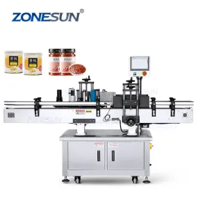 ZS-TB200R Automatic Round Bottle Labeling Machine For Jam Jar Honey Glass Bottle Single Side Label Applicator